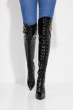 Womens Thigh Kinky Over The Knee Stiletto Boots G-720