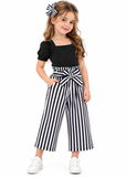 Xumplo Girls 3 Piece Top, Wide Leg Trousers & Headband Set