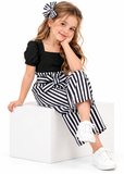 Xumplo Girls 3 Piece Top, Wide Leg Trousers & Headband Set