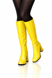 Yellow  Patent Boots BS-12733