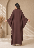 B-Brown Women’s Embroidered V-Neck Kaftan Maxi Dress – Beach Cover-Up
