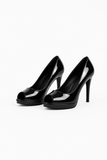 Black Patent Peep Toe High Heel Court Shoes – G-926
