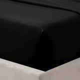 Black Extra Deep Fitted Microfiber Sheets 40cm, Shrinkage & Fade Resistant