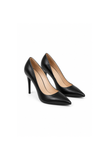 Black Matte Pointed Toe Stiletto Heel Court Shoes – G-924