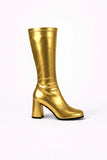 Gold Patent Boots BS-12733