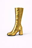Gold Patent Boots BS-12733