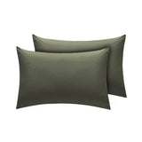 Easy-Care Non-Iron Percale Green Pillow Cases | Divine Textiles (Pair of 2)
