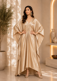 Women's Champagne Luxury Kaftan Maxi Dress