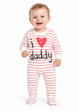 Baby Cotton Footed Sleepsuits 2 Pack – I Love Mummy & Daddy