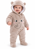 Baby Fleece Hooded Snowsuit for Boys and Girls