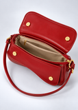 Crescent Shoulder Bag for Women | Vegan Leather Underarm Clutch with 2 Removable Straps | Lailas Clothing UK