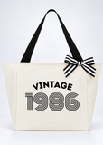 40th Birthday Gift Tote Bag for Women | 1986 Keepsake Zip Tote | Lailas Clothing UK