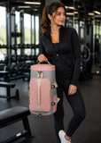 2-in-1 Pink Duffle Backpack for Women – Large Convertible Gym, Weekend & Overnight Travel Bag with Wet Pocket