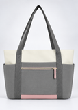 Large Colour-Block Tote Bag for Women | Water-Resistant Laptop Work Bag with Zip | Lailas Clothing UK