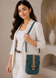 MUIIKOLA Women’s New-darkgreen PU Leather Crossbody Phone Bag with RFID Card Slots and Adjustable Wide Strap (Copy) (Copy)