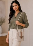 MUIIKOLA Women’s New-warmgrey PU Leather Crossbody Phone Bag with RFID Card Slots and Adjustable Wide Strap