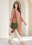 Women's Green Waterproof Nylon Crossbody Bag