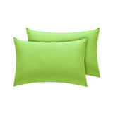 Easy-Care Non-Iron Percale Green Pillow Cases | Divine Textiles (Pair of 2)