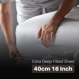 Pink Deep Fitted Microfiber Sheets 40cm, Shrinkage & Fade Resistant