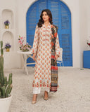 Munira Embroidered Dhanak 3 Piece Suit MSL124