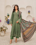 Munira Embroidered Dhanak 3 Piece Suit MSL122