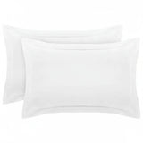 200 Thread Count Egyptian Cotton 2 King Size Oxford Pillowcases - White