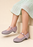 Kids Pink Glitter Shoes BS-41