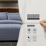 100% Pure Cotton Printed Duvet Covers - Balia Silver