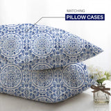 Greek Blue Duvet Cover Set - 100% Cotton for a Stylish Bed
