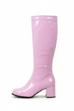 Ladies Womens Fancy Dress Party GO GO Boots 1960s & 1970s Pink GoGo boots