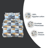 M33 Multi Duvet Cover Set - 100% Cotton for a Stylish Bed