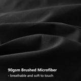 4 Piece Complete Bedding Set Duvet Cover Set With Fitted Bed Sheet & Pillowcases - Black