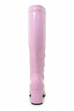 Ladies Womens Fancy Dress Party GO GO Boots 1960s & 1970s Pink GoGo boots