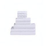 Luxurious Egyptian Cotton White Towels - 600 GSM - Set of 8