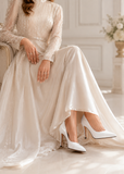 White Matte Drag Queen Pointed Toe Court Shoes – G-924