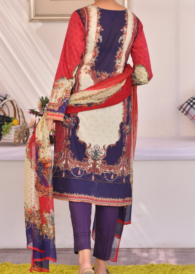 Rafia Digital Printed Embroidered Lawn 3 Piece Suit DC3-51