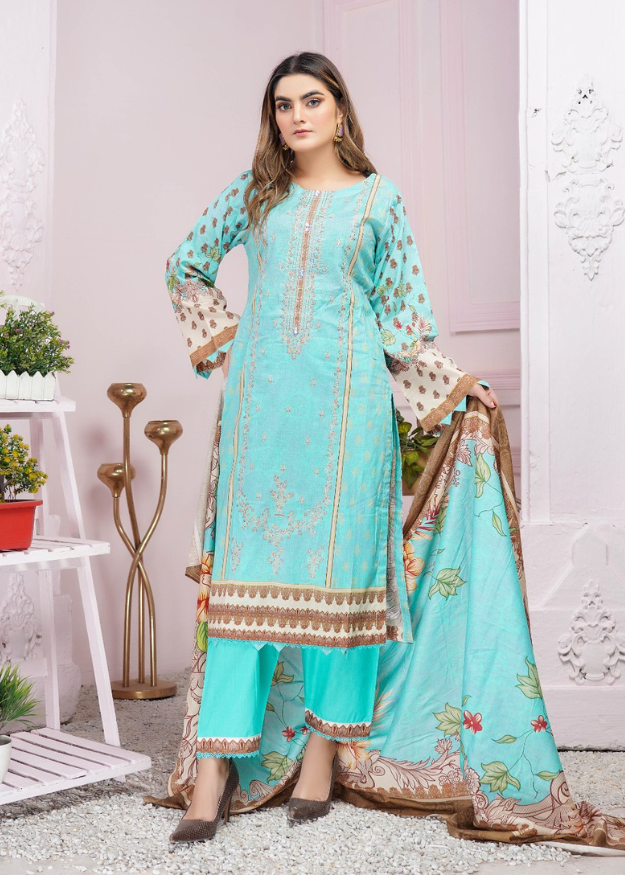 Bin Saeed Embroidered Lawn 3 Piece BS-11