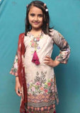 Maryam & Mariyas Kids Digital Embroided Lawn 3 Piece Suit - U1046