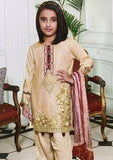 Maryam &  Mariyas  Kids Digital Embroided Linen 3 Piece Suit - M3A