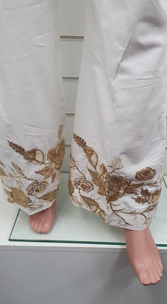 Creations Embroidered Cotton 1 piece Trouser Design B-425