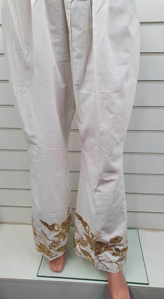 Creations Embroidered Cotton 1 piece Trouser Design B-425